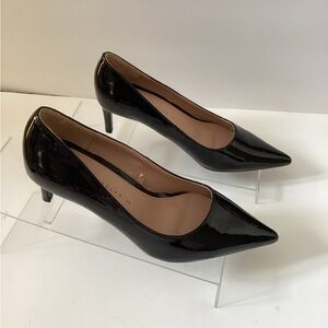 ZARA TRAFALUC PATENT LEATHER Black Heels